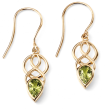 PERIDOT GOLD EARRINGS
